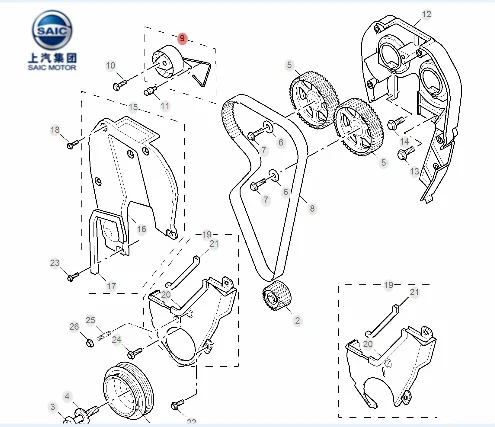 Genuine Original MG6 MG550 MG7 ROVER75 OE Code LHP100900 Belt Tensioning Pulley